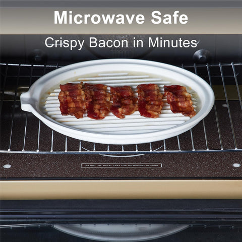 ONEMORE round 11-inch bacon dish suitable for microwave and oven