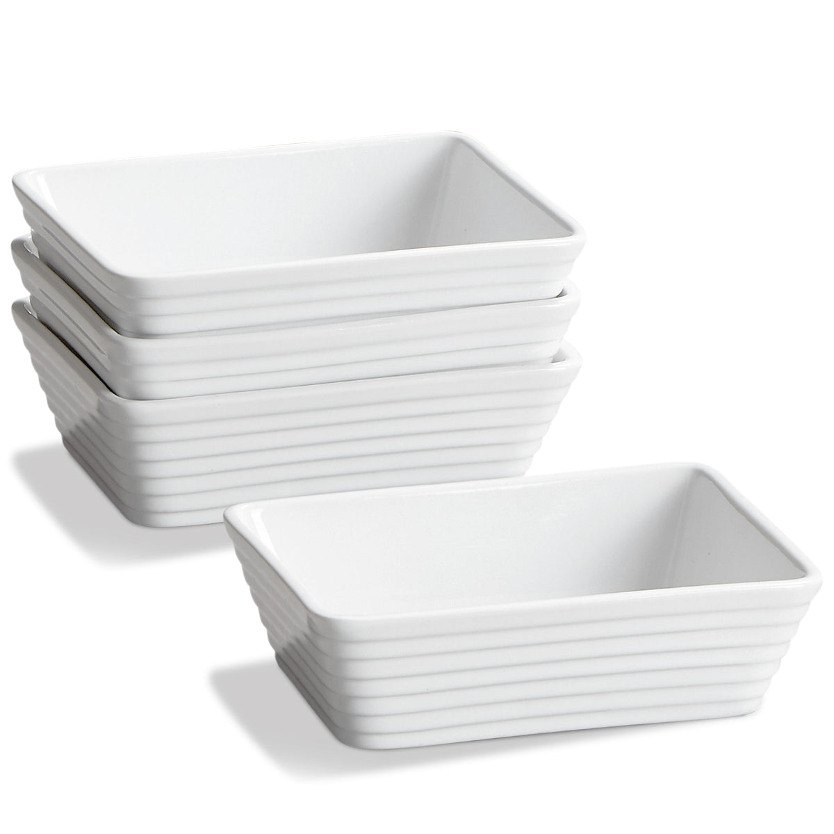 ONEMORE small baking dish rectangle in white for even heating and individual servings.