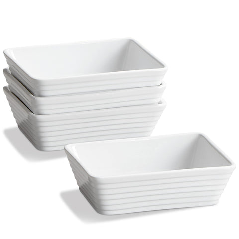 ONEMORE small baking dish rectangle in white for even heating and individual servings.