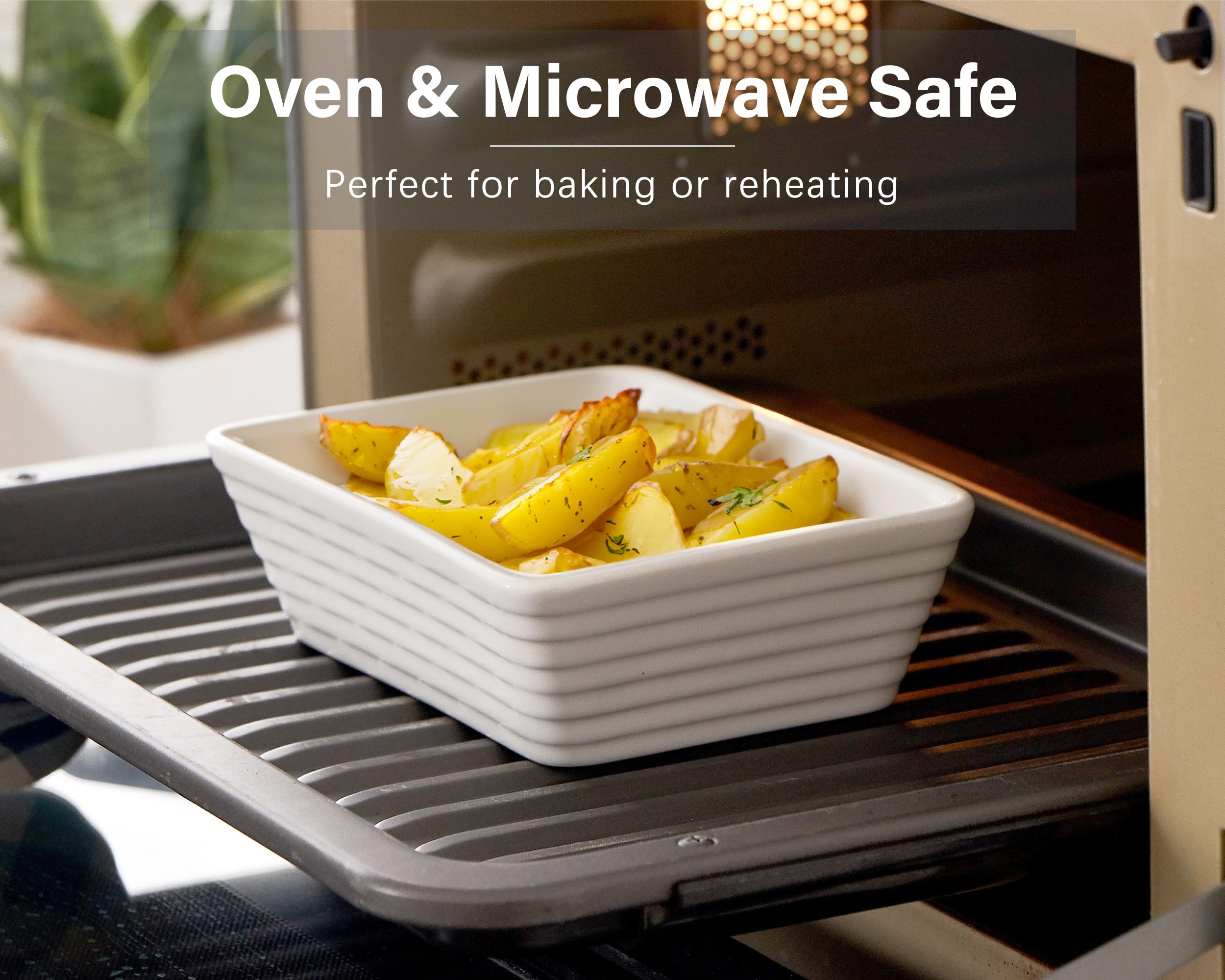 ONEMORE 5x7 inch dish perfect for single-serve lasagna portions.