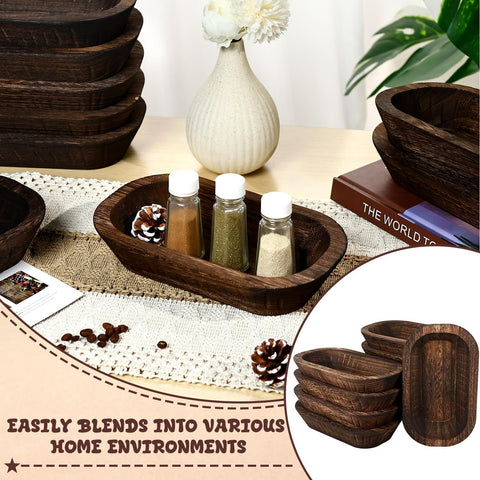 ONESIXEC bowls with subtle carving marks and natural texture for rustic decor.