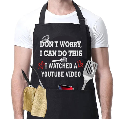 ONFAON Funny Apron front view showing unisex fit and protective coverage for cooking