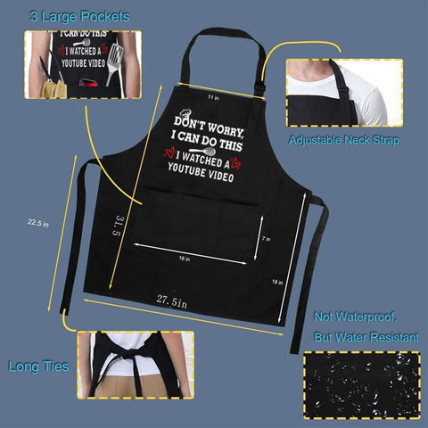 ONFAON Funny Apron showing stain resistant material ideal for spills