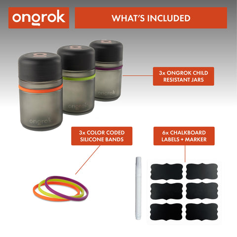ONGROK airtight seal shown on jar for consistent freshness.