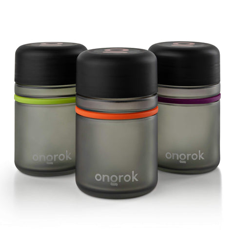ONGROK glass storage jar 180ml preserves freshness with an airtight seal.
