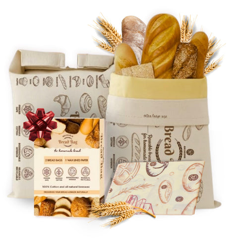 ONIXCORE 2XL beeswax bread bag for long-lasting freshness of homemade loaves