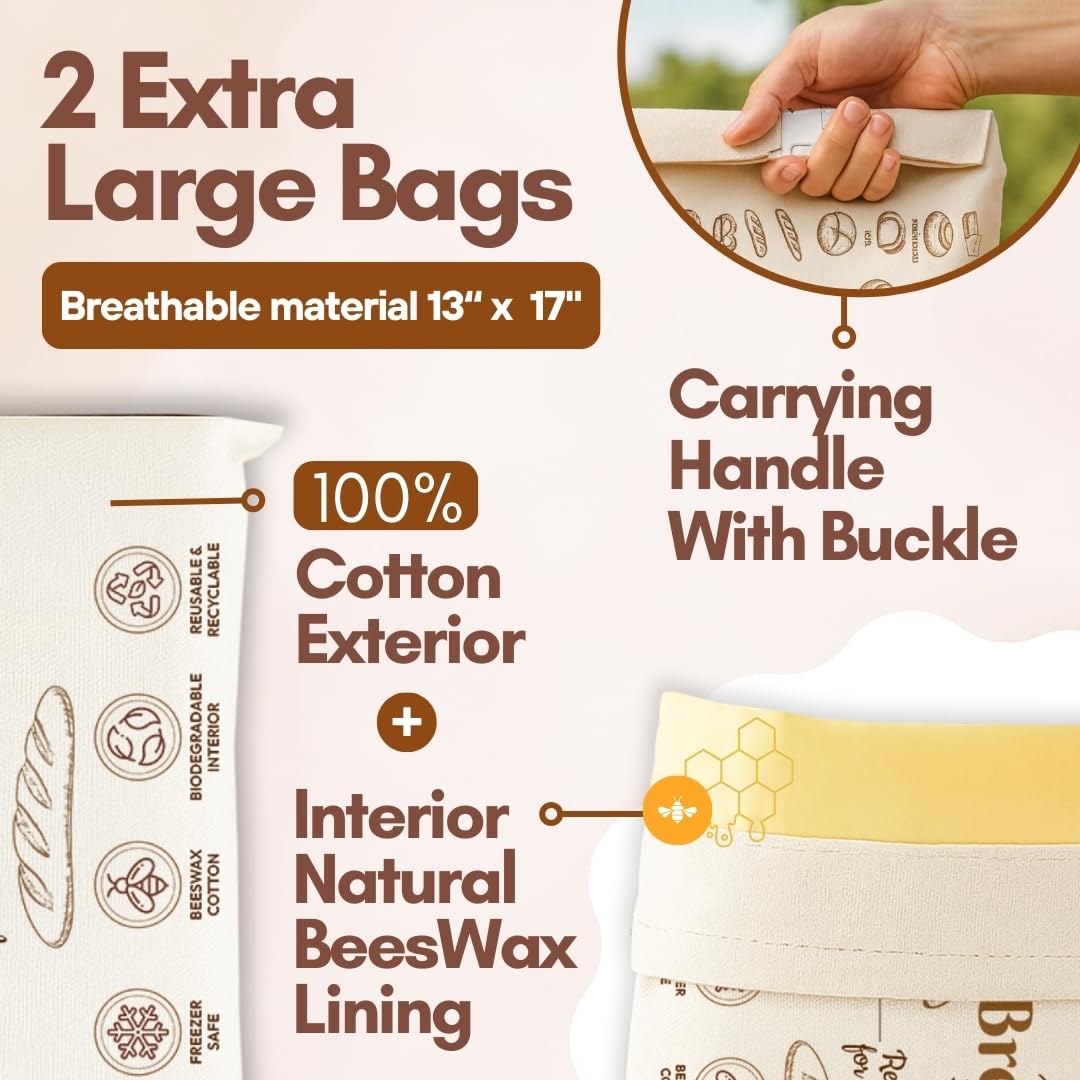 ONIXCORE beeswax wrap paper sheet for smaller loaves, rolls, or sandwiches