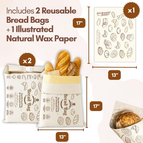 ONIXCORE sourdough storage bag helps preserve crust and interior moisture