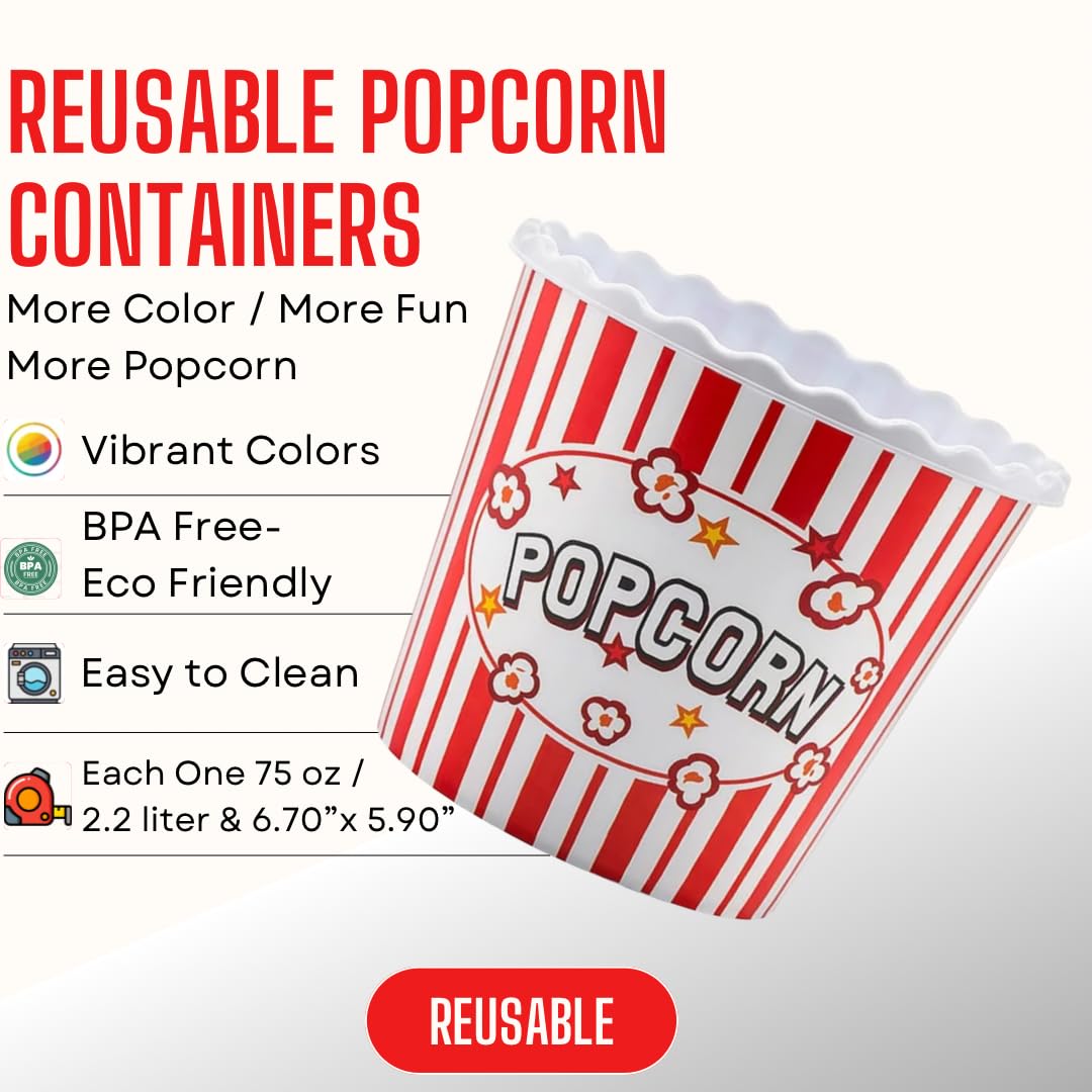 ONONEXPRESS popcorn box red white striped design for party vibes.