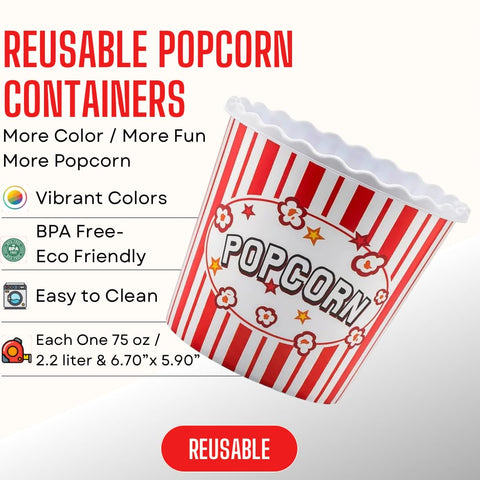 ONONEXPRESS popcorn box red white striped design for party vibes.