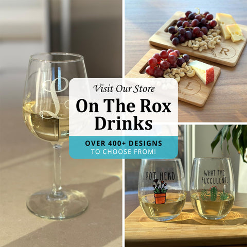 On The Rox Drinks white wine glass embodies clean, modern elegance.