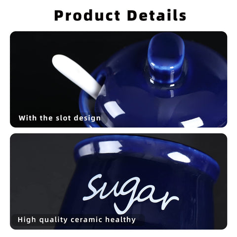ONTUBE ceramic sugar bowl, dishwasher-safe surface for easy cleaning