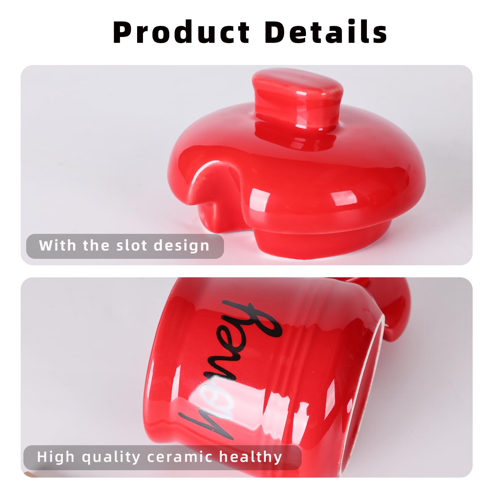 ONTUBE red honey jar in a kitchen cafe scene, showcasing versatility.