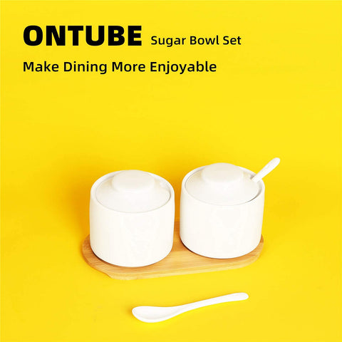 ONTUBE spice and salt bowl set on tray suitable for kitchen counter organization.