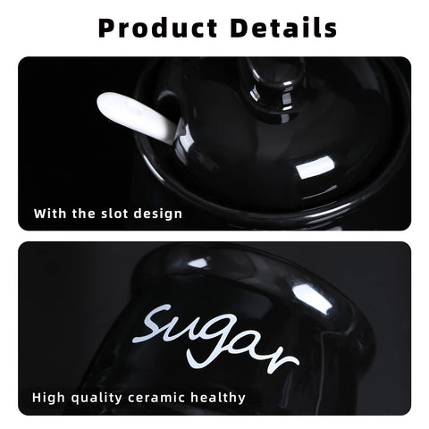 ONTUBE 12 oz capacity sugar bowl for sugar or spices at hand.