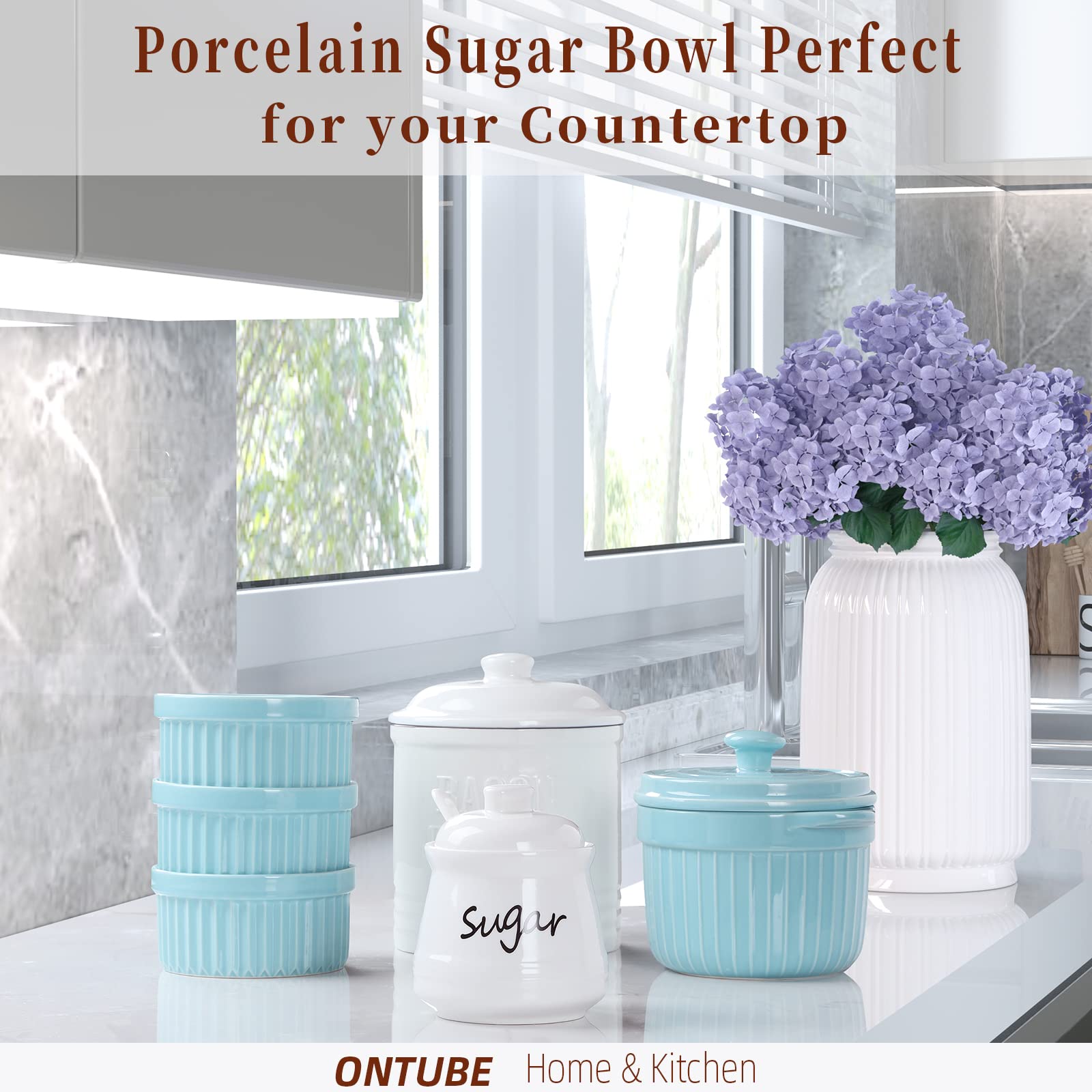ONTUBE multi-use sugar bowl for spices or sugar in cafe settings.