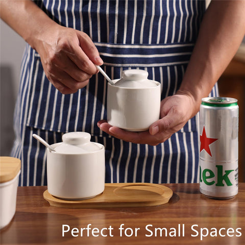 ONTUBE two-piece sugar bowl with tray ideal for family dining and table setting.