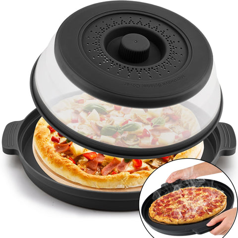 ONXE microwave splatter cover shields food for clean microwaving.