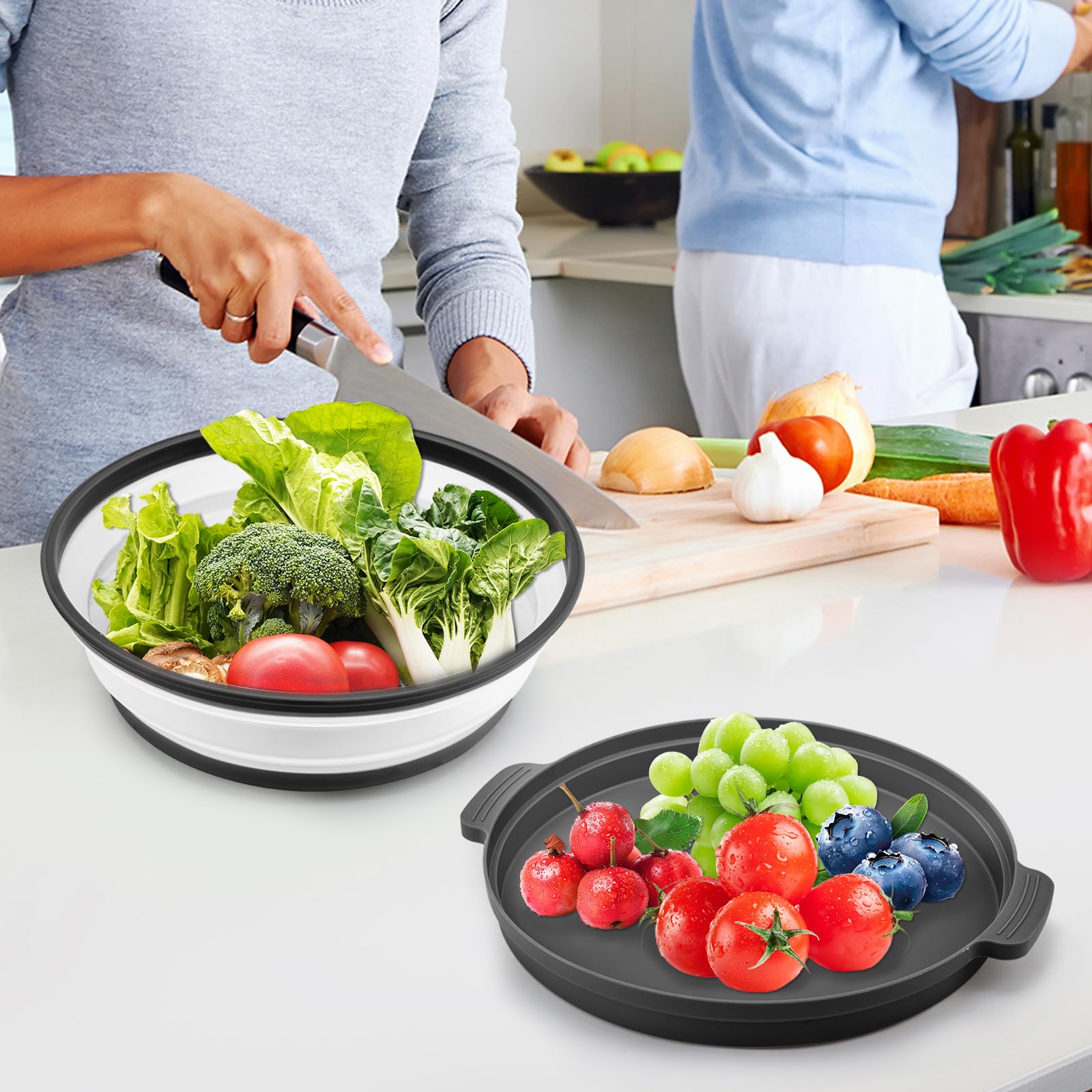 ONXE versatile dish guard doubles as produce cover or fruit plate.