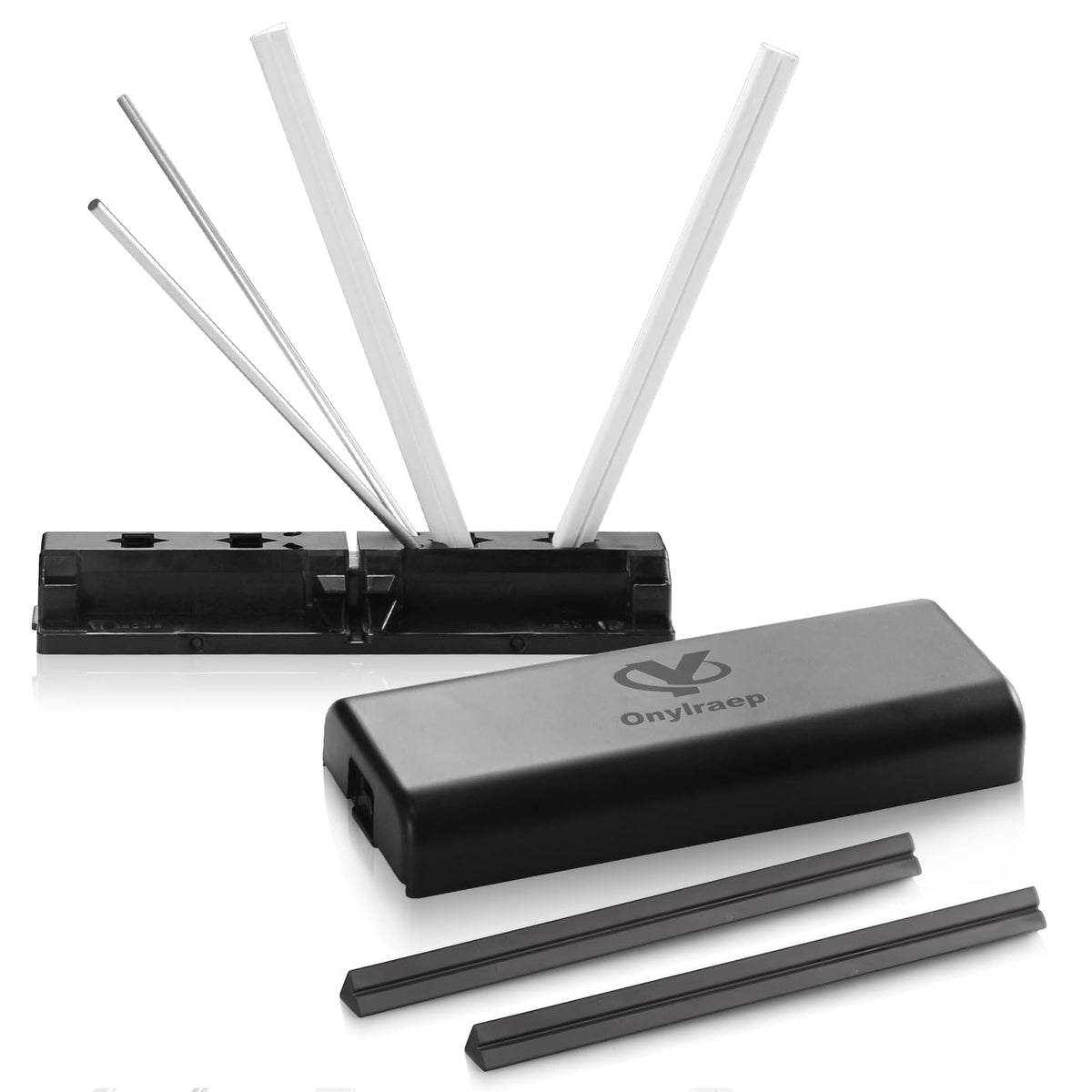 Onylraep Tri-angle Sharpener base, sturdy and compact for easy storage.