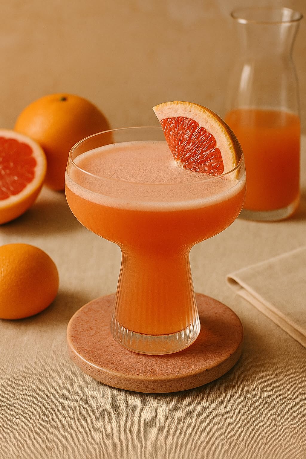 Oojami Lunara ripple ribbed design glass ideal for upscale drinks.