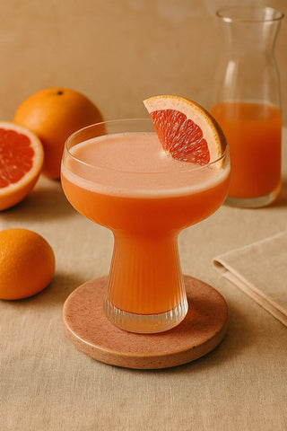 Oojami Lunara ripple ribbed design glass ideal for upscale drinks.