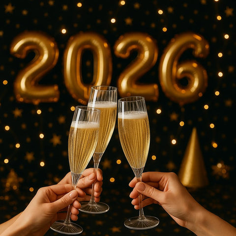Oojami shatter-resistant plastic champagne glasses designed for daily use