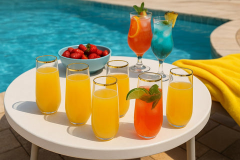 Oojami unbreakable mimosa glasses with crystal look