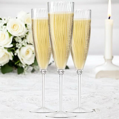 Oojami elegant gold glitter flutes suit black-and-gold wedding themes