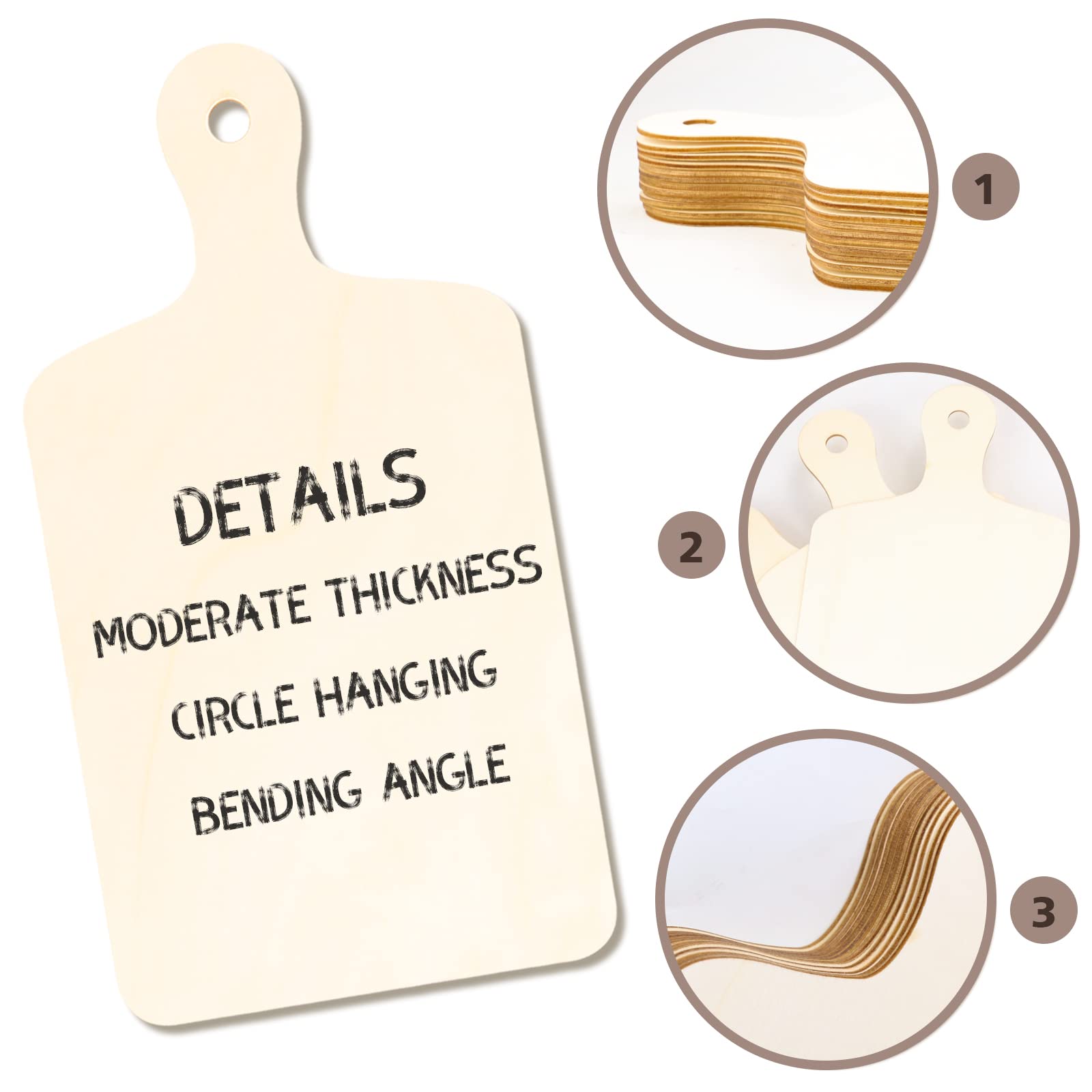 Oomcu blank surface ideal for pyrography and personalized designs.