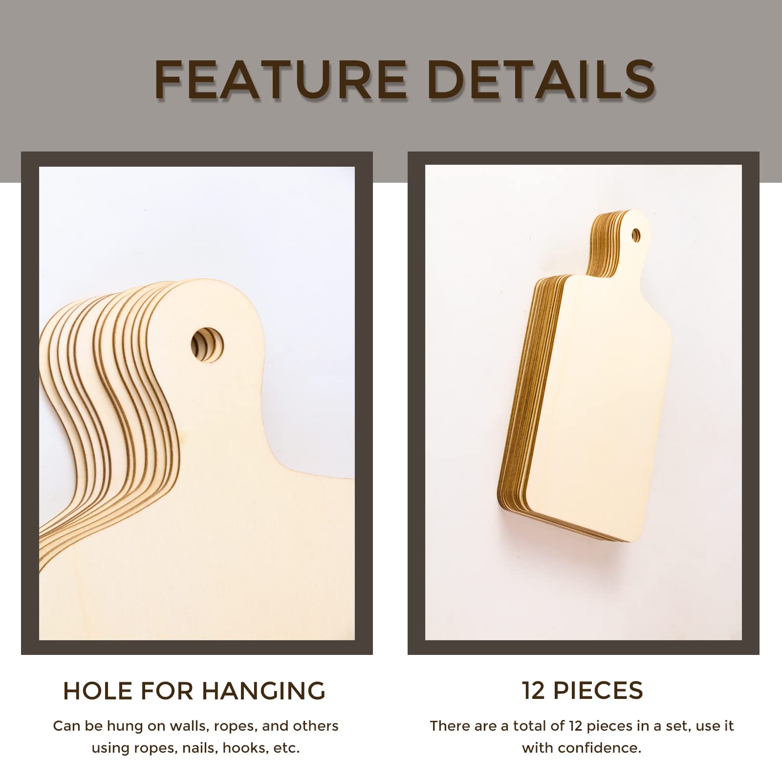 Oomcu durable wood construction supports light serving and crafts.