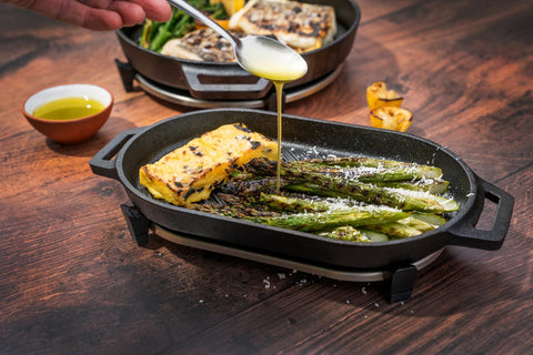Ooni Grizzler Pan oven safe for hob and grill use