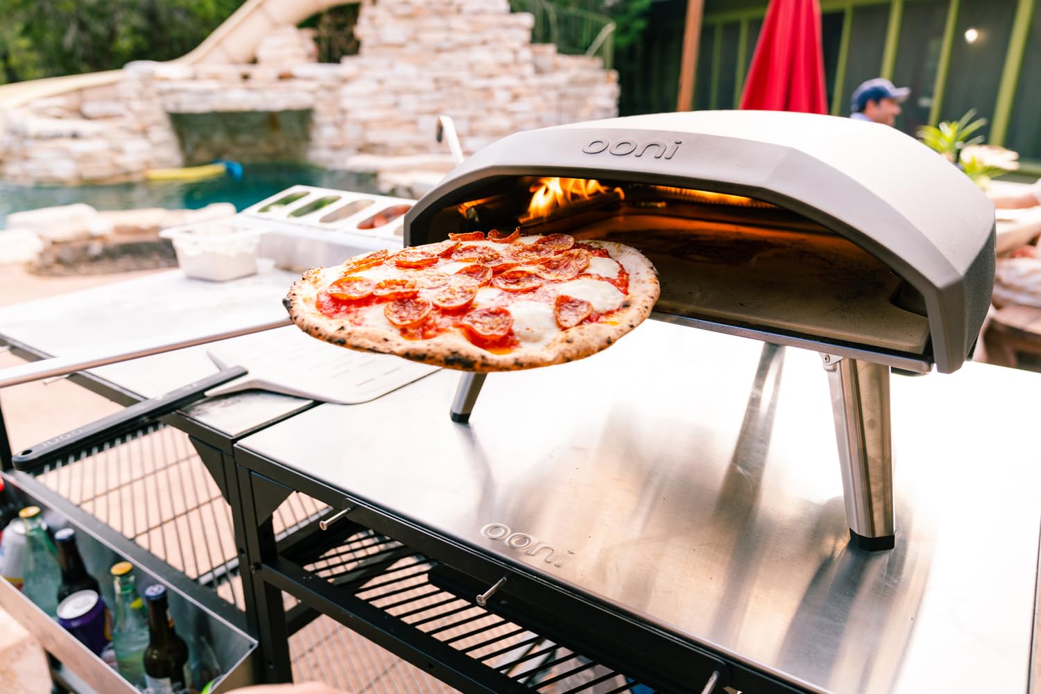 Ooni pizza turning peel glass reinforced nylon handle for durability and lightness.
