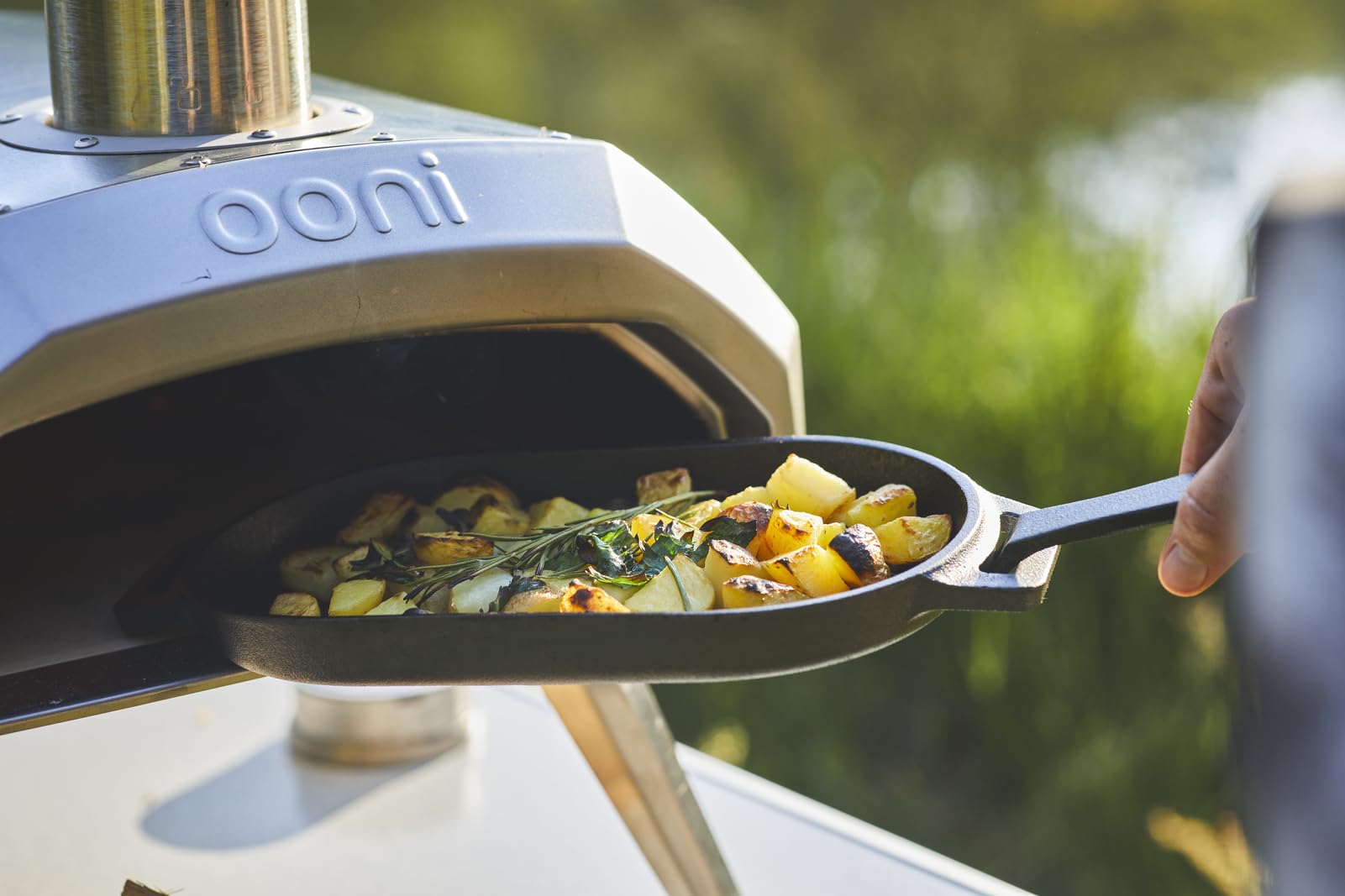 Ooni Sizzler Pan designed for open-fire searing and oven finishing.