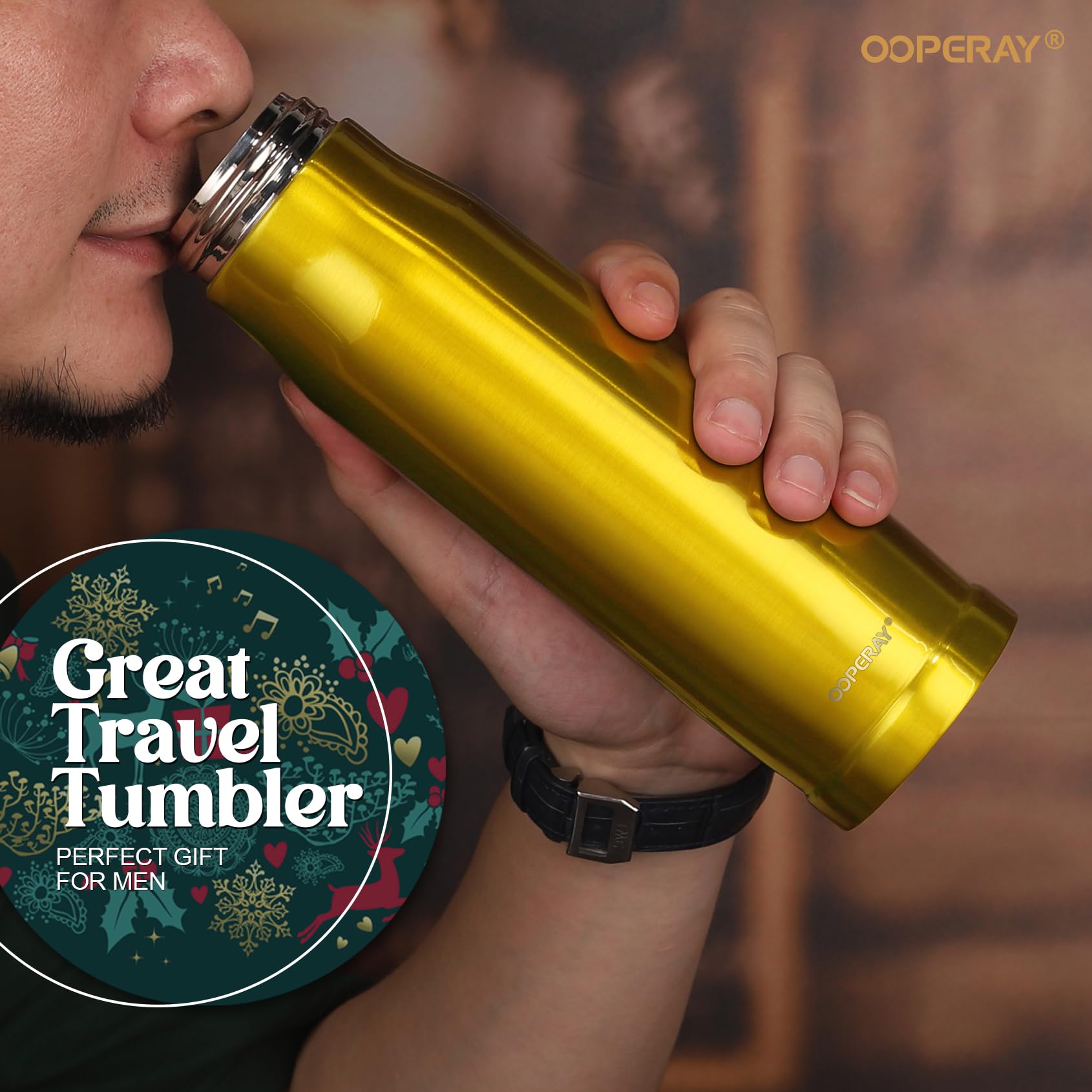 OOPERAY 17oz tumbler ideal for on-the-go hydration.