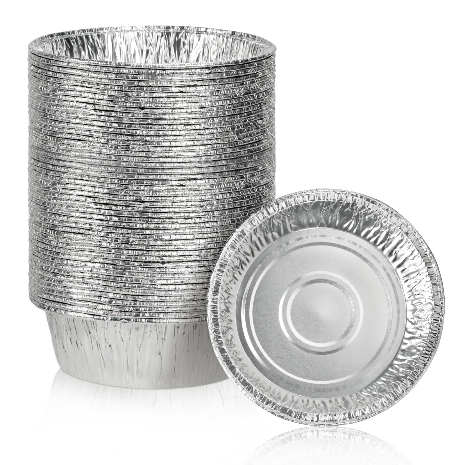 Oopsu 200-pack round aluminum foil pans for easy baking and cleanup