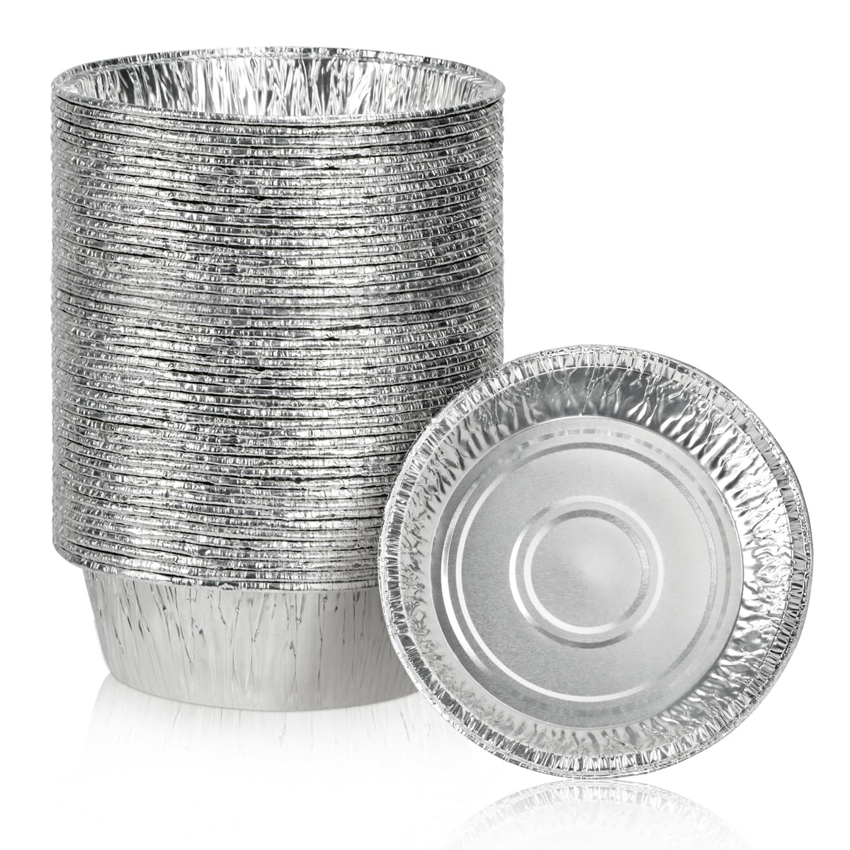 Oopsu 200-pack round aluminum foil pans for easy baking and cleanup