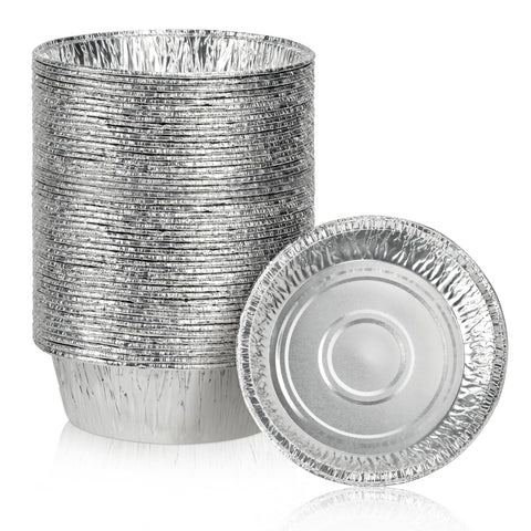 Oopsu 200-pack round aluminum foil pans for easy baking and cleanup