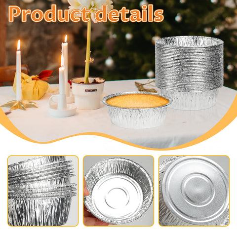 Oopsu aluminum bakeware pie pans, 4in diameter, oven safe