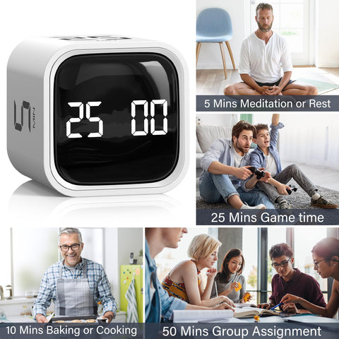 OORAII ADHD-friendly productivity timer close-up highlighting tactile flip design.