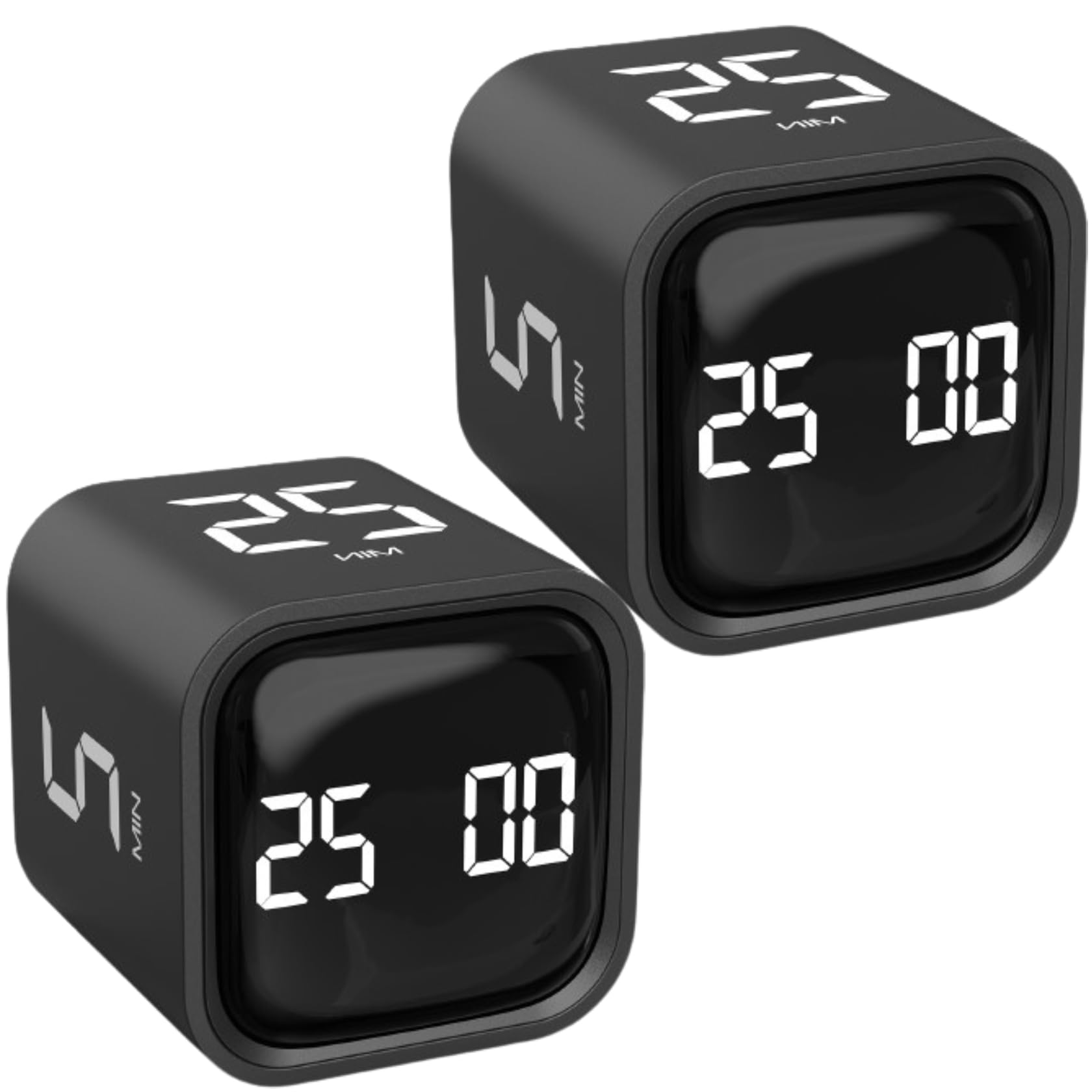 OORAII rotating pomodoro timer shows a 5-minute preset for focused study