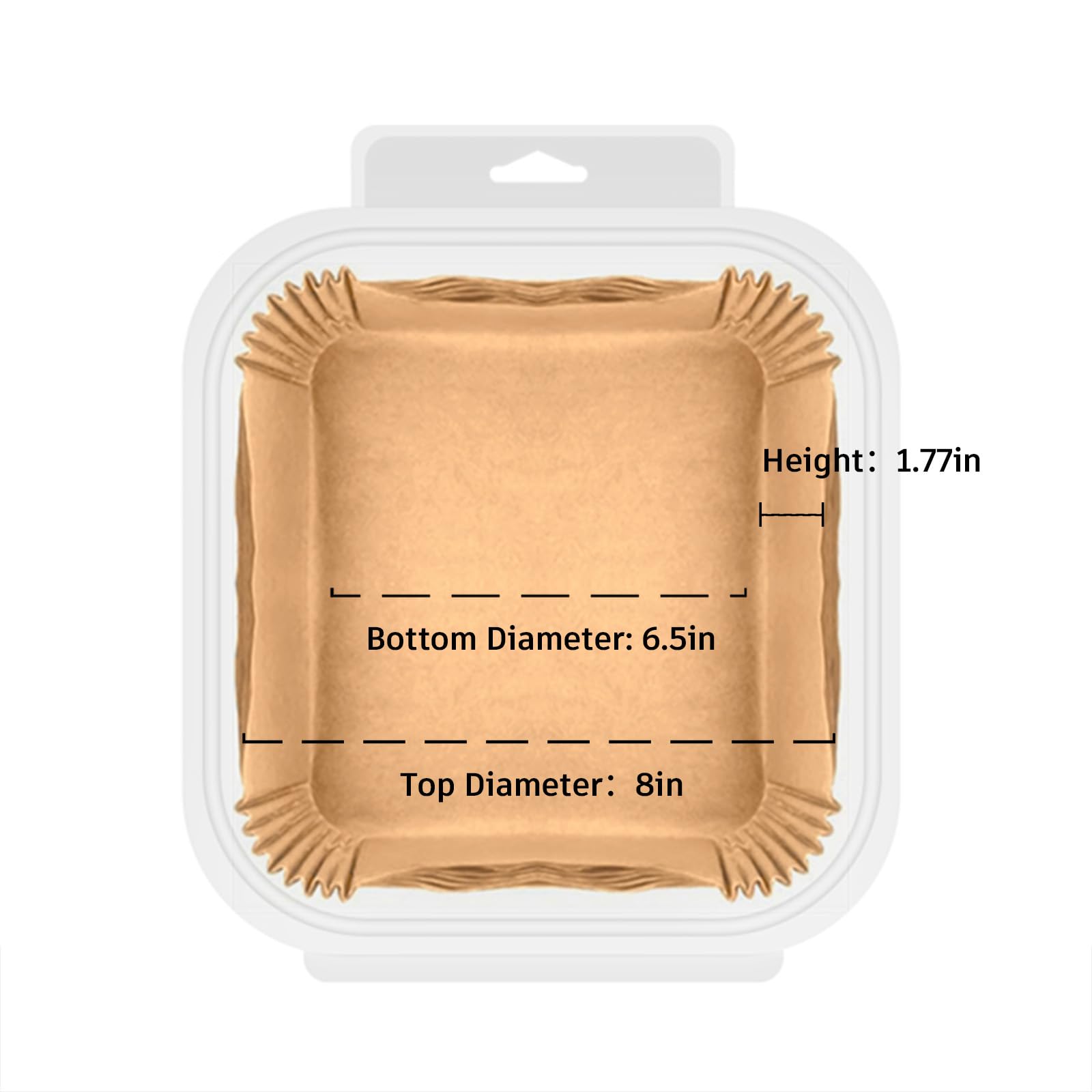 OOTDAY square liner in 6.5 inches prevents sticking and keeps meals neat.