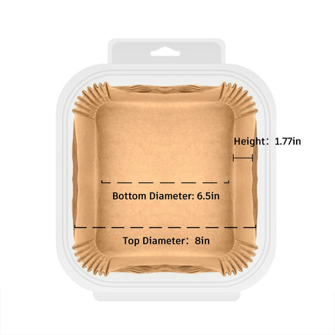 OOTDAY square liner in 6.5 inches prevents sticking and keeps meals neat.
