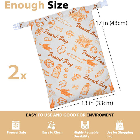 OOW beeswax bread bag helps freezer storage without freezer burn
