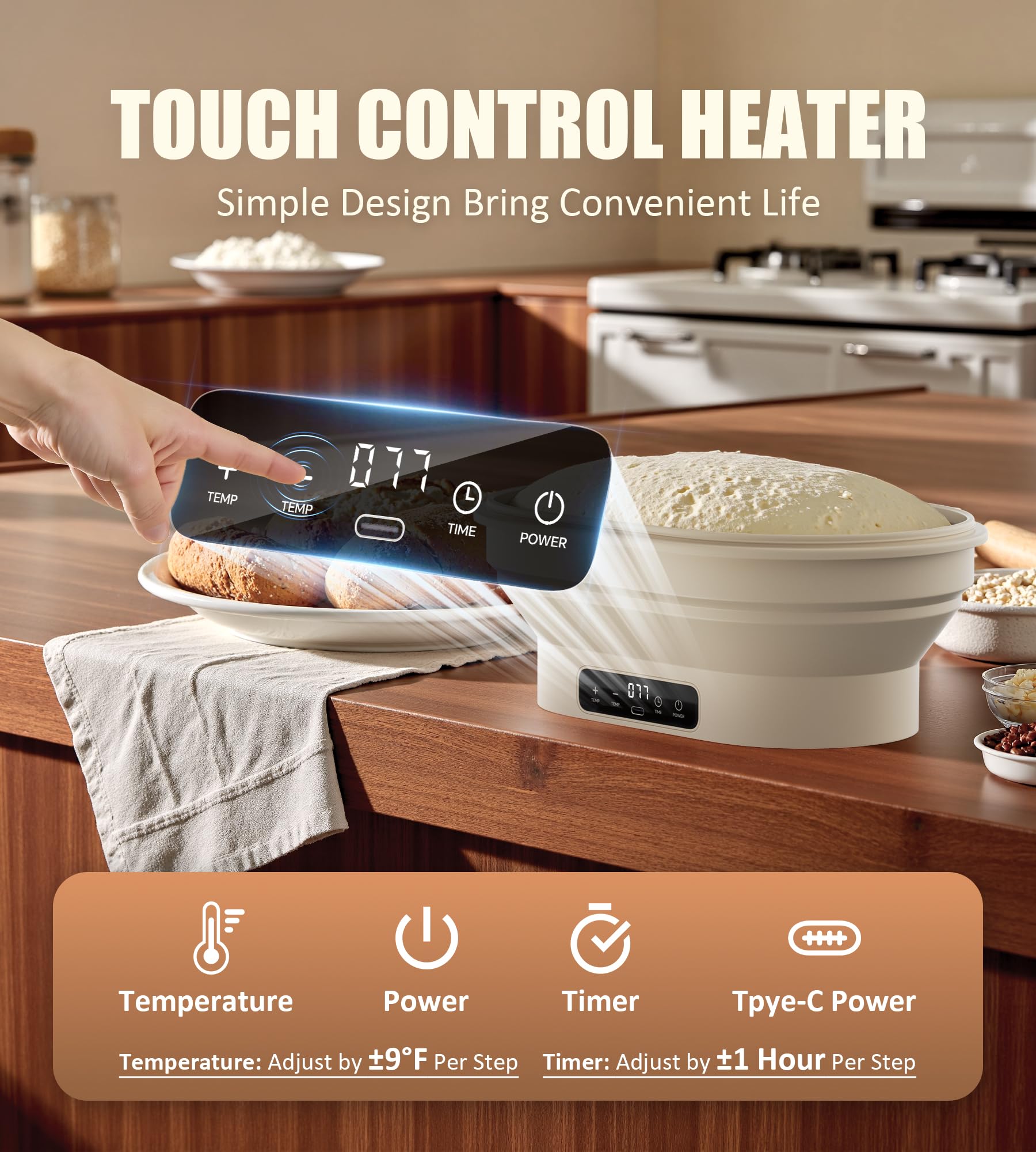 OPAUL foldable silicone banneton for compact kitchen storage
