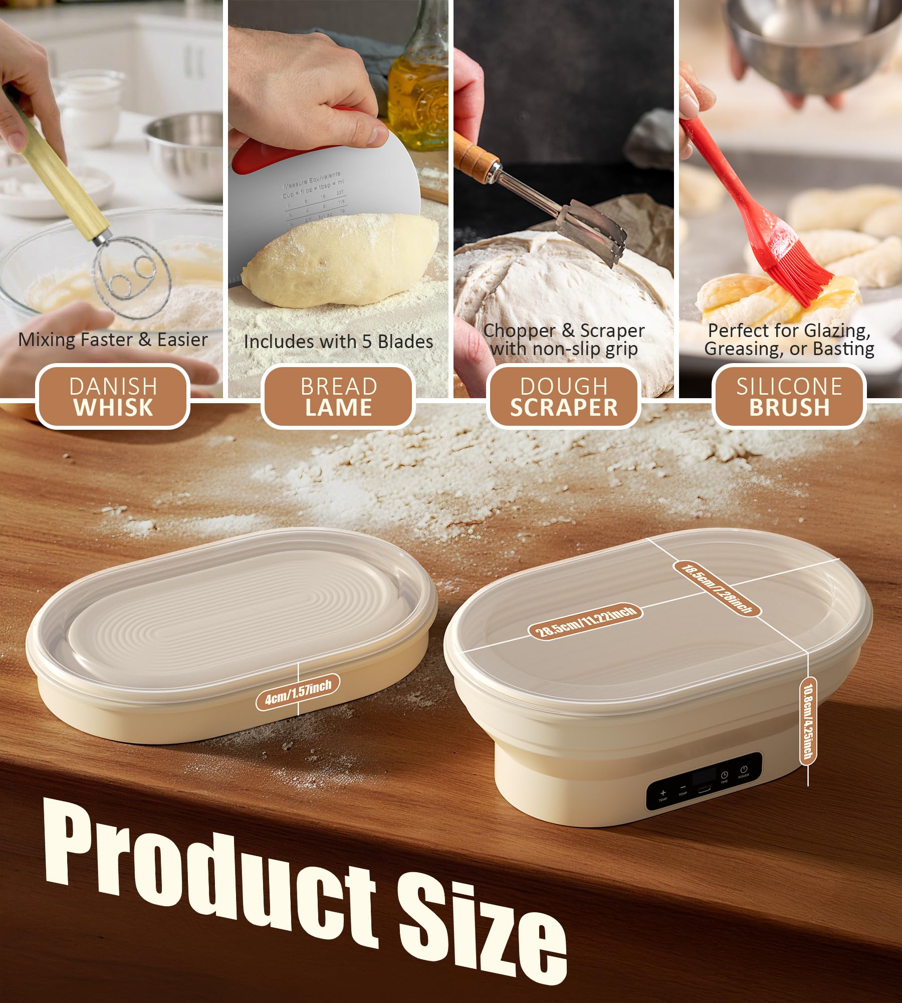 OPAUL starter kit with lame and pastry brush for shaping and glazing