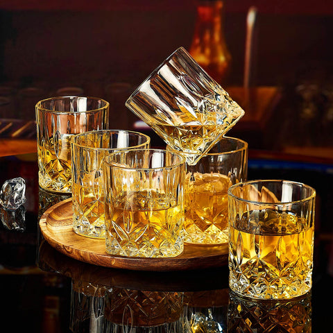 OPAYLY thick-edge whiskey glass with sturdy base for stable pours