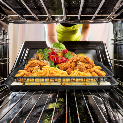 OpenIce air fryer tray supports multiple methods: crisping, roasting, and baking.
