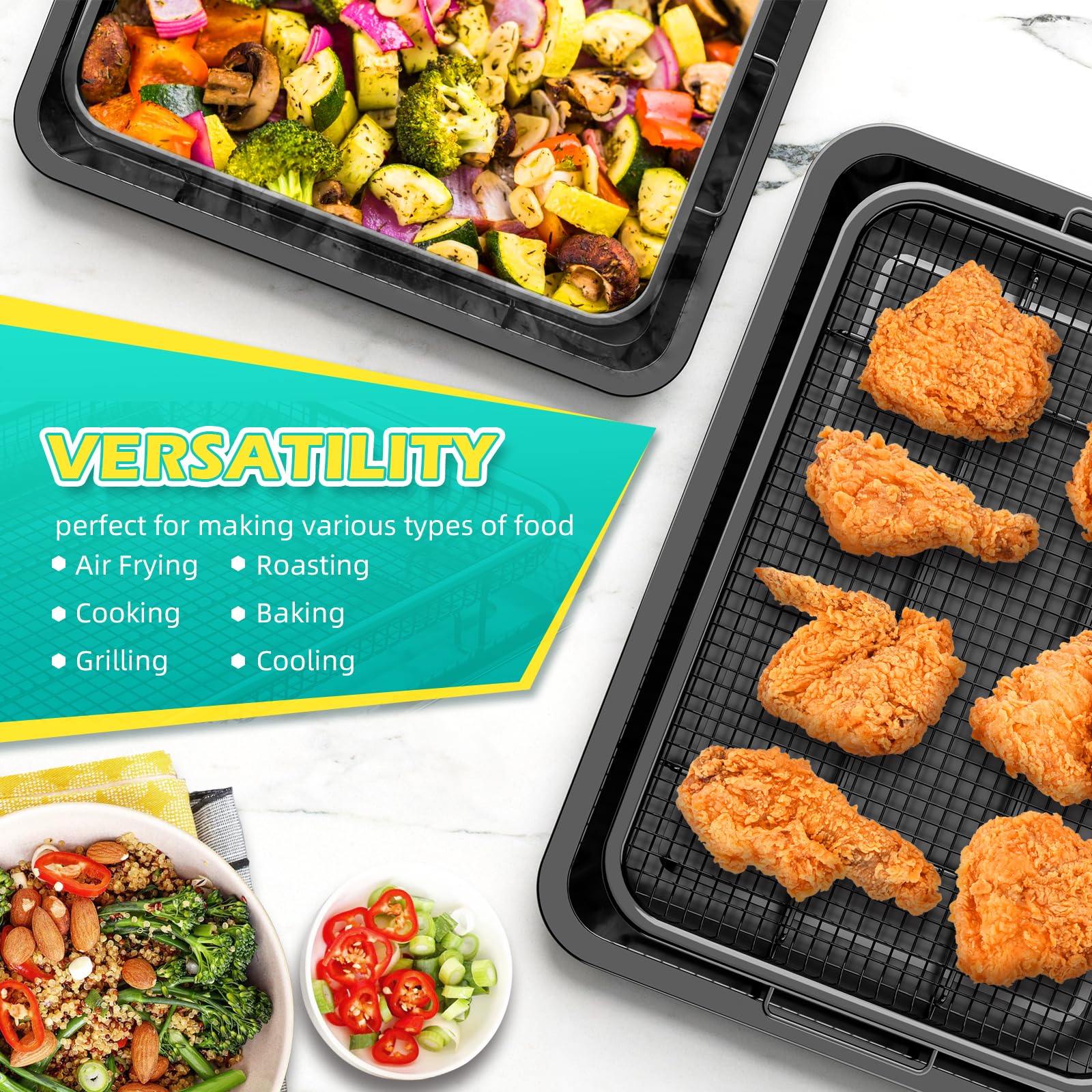 OPENICE air fryer set enables cooking with less oil for crispy results