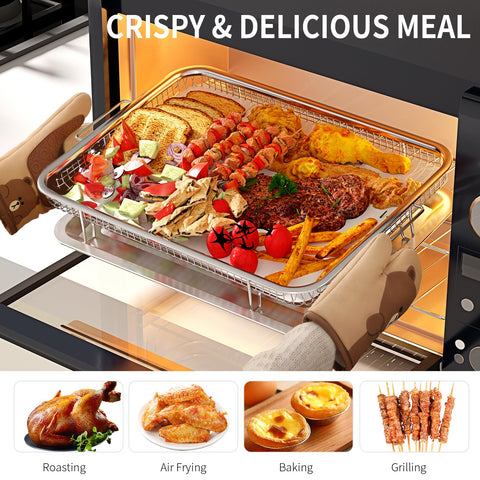 OPENICE grease drip tray catches oil for easier oven maintenance